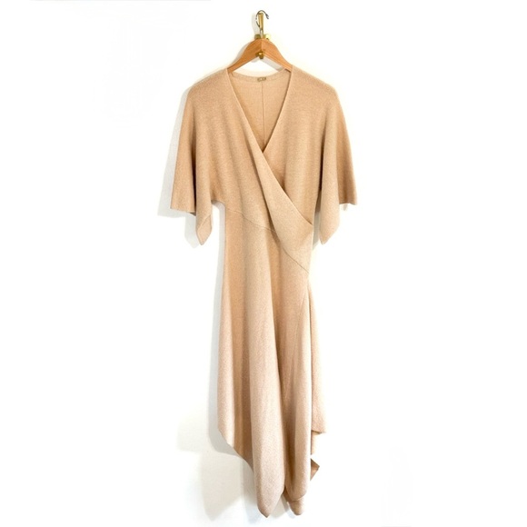 NWOT Cult Gaia Maxi Knit Short-Sleeve Joyce Faux-Wrap Dress - Picture 2 of 7